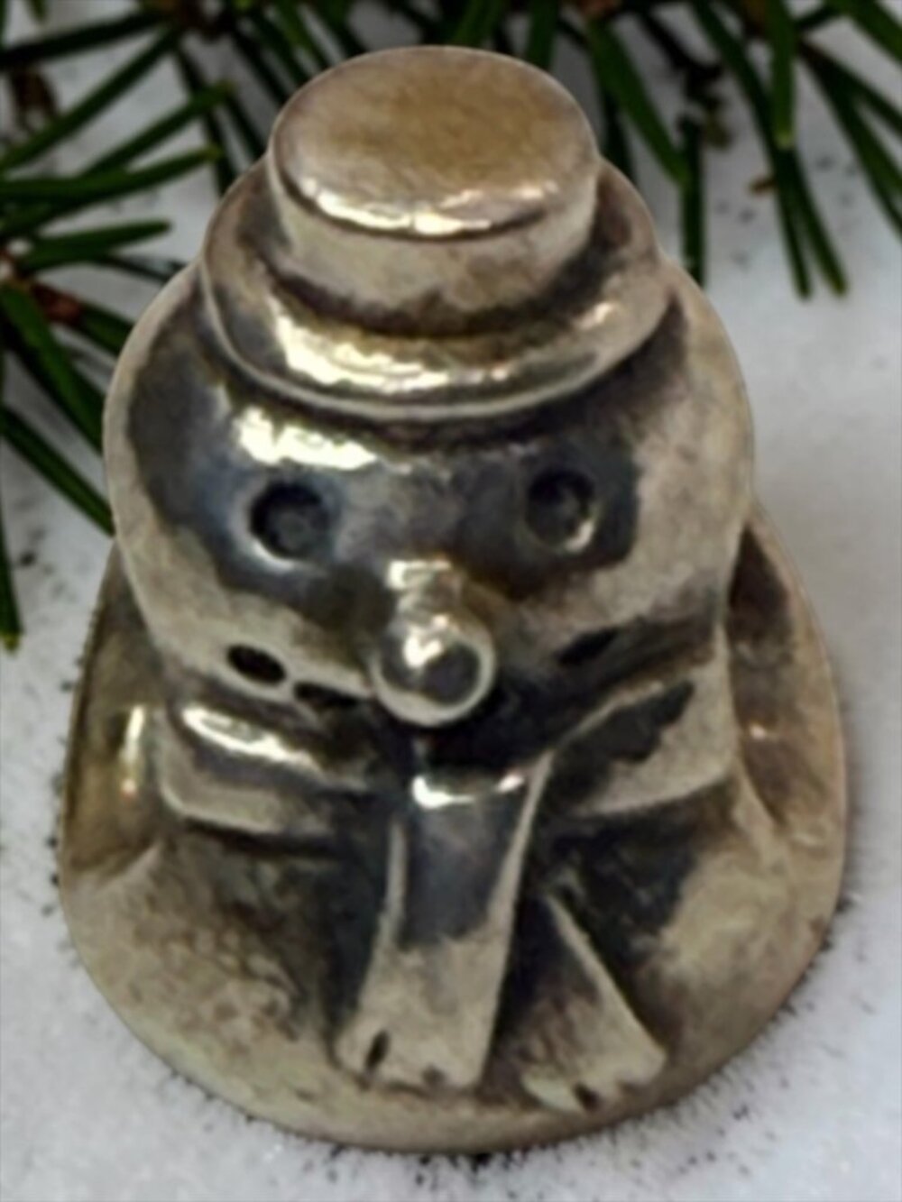 Pandora Retired Sterling Silver Snowman Top Hat & Scarf Charm 925 ALE